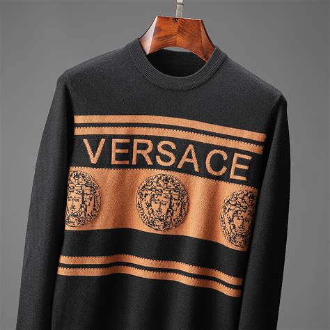 fake versace black and red sweater|versace sweater hoodie.